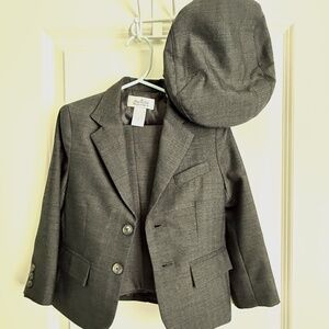 Janie and Jack Boys’ Charcoal Gray Suit Set – Size 4 – 3-Pieces